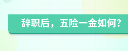辭職后，五險一金如何？