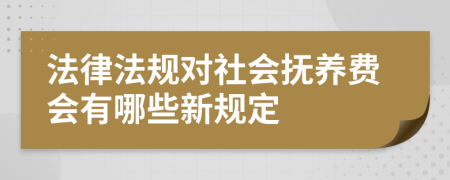 法律法規(guī)對社會撫養(yǎng)費(fèi)會有哪些新規(guī)定
