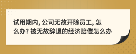 試用期內(nèi), 公司無故開除員工, 怎么辦? 被無故辭退的經(jīng)濟賠償怎么辦