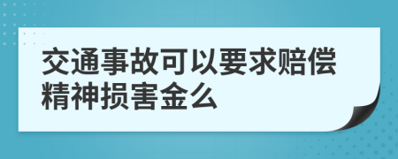 交通事故可以要求賠償精神損害金么