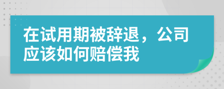 在試用期被辭退，公司應(yīng)該如何賠償我