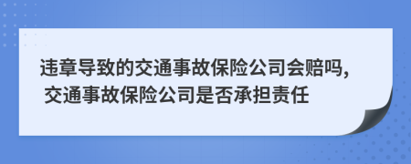 違章導(dǎo)致的交通事故保險(xiǎn)公司會(huì)賠嗎, 交通事故保險(xiǎn)公司是否承擔(dān)責(zé)任