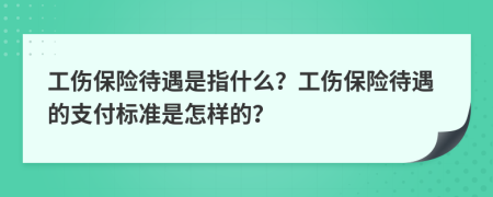 工傷保險(xiǎn)待遇是指什么？工傷保險(xiǎn)待遇的支付標(biāo)準(zhǔn)是怎樣的？