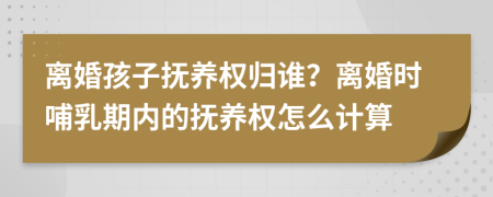 離婚孩子撫養(yǎng)權(quán)歸誰(shuí)？離婚時(shí)哺乳期內(nèi)的撫養(yǎng)權(quán)怎么計(jì)算
