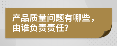 產(chǎn)品質(zhì)量問(wèn)題有哪些，由誰(shuí)負(fù)責(zé)責(zé)任？