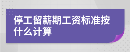 停工留薪期工資標(biāo)準(zhǔn)按什么計(jì)算