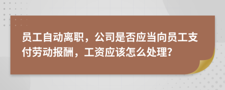 員工自動離職，公司是否應(yīng)當(dāng)向員工支付勞動報(bào)酬，工資應(yīng)該怎么處理？