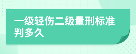 一級(jí)輕傷二級(jí)量刑標(biāo)準(zhǔn)判多久