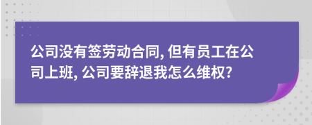 公司沒(méi)有簽勞動(dòng)合同, 但有員工在公司上班, 公司要辭退我怎么維權(quán)?