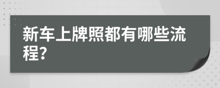 新車上牌照都有哪些流程？