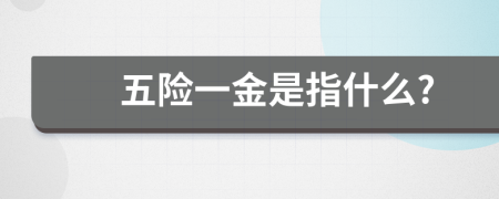 五險(xiǎn)一金是指什么?