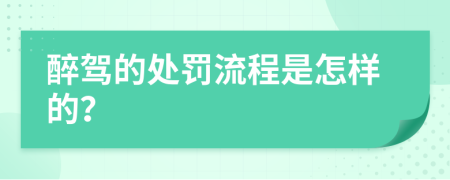 醉駕的處罰流程是怎樣的？