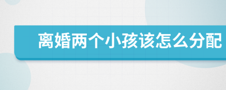 離婚兩個小孩該怎么分配