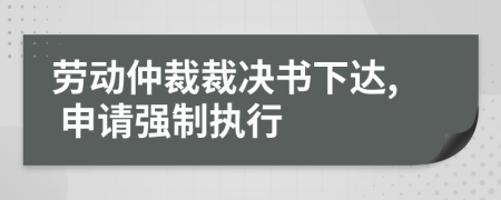 勞動(dòng)仲裁裁決書下達(dá), 申請(qǐng)強(qiáng)制執(zhí)行