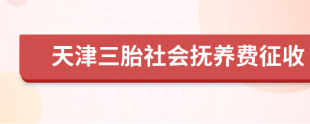 天津三胎社會撫養(yǎng)費征收
