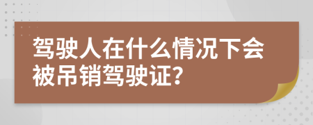 駕駛?cè)嗽谑裁辞闆r下會(huì)被吊銷駕駛證？