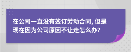 在公司一直沒有簽訂勞動(dòng)合同, 但是現(xiàn)在因?yàn)楣驹虿蛔屪咴趺崔k？