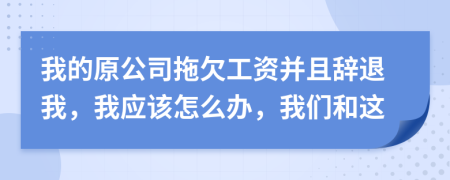我的原公司拖欠工資并且辭退我，我應(yīng)該怎么辦，我們和這