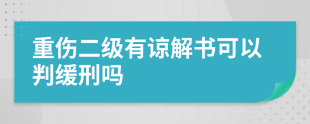 重傷二級(jí)有諒解書可以判緩刑嗎