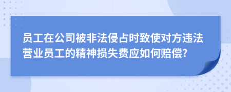 員工在公司被非法侵占時致使對方違法營業(yè)員工的精神損失費應(yīng)如何賠償?