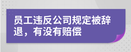 員工違反公司規(guī)定被辭退，有沒有賠償