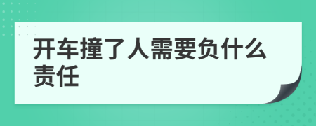 開車撞了人需要負(fù)什么責(zé)任