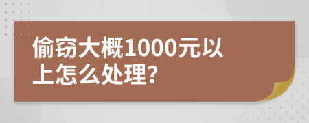 偷竊大概1000元以上怎么處理？