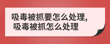 吸毒被抓要怎么處理, 吸毒被抓怎么處理