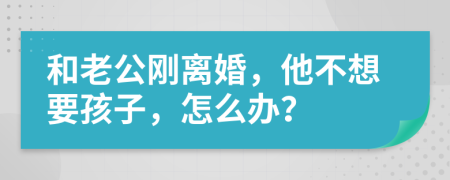 和老公剛離婚，他不想要孩子，怎么辦？