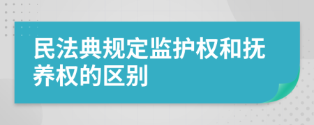 民法典規(guī)定監(jiān)護權(quán)和撫養(yǎng)權(quán)的區(qū)別