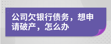 公司欠銀行債務(wù)，想申請(qǐng)破產(chǎn)，怎么辦