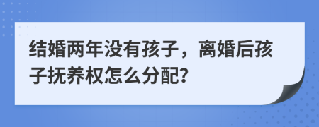 結(jié)婚兩年沒(méi)有孩子，離婚后孩子撫養(yǎng)權(quán)怎么分配？
