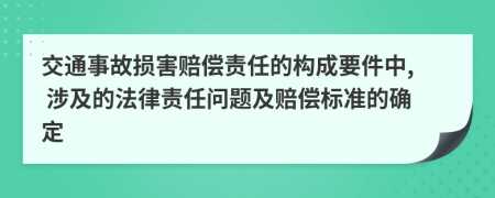 交通事故損害賠償責(zé)任的構(gòu)成要件中, 涉及的法律責(zé)任問題及賠償標(biāo)準(zhǔn)的確定