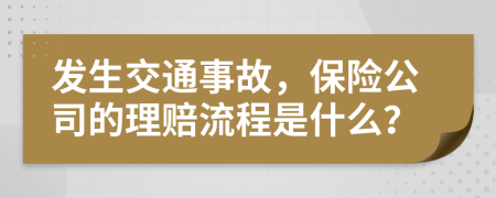 發(fā)生交通事故，保險(xiǎn)公司的理賠流程是什么？