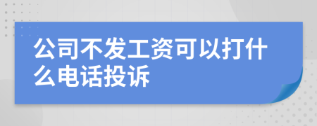 公司不發(fā)工資可以打什么電話投訴
