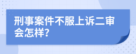 刑事案件不服上訴二審會怎樣？