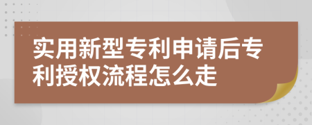 實(shí)用新型專利申請后專利授權(quán)流程怎么走