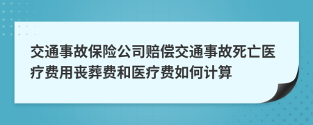 交通事故保險(xiǎn)公司賠償交通事故死亡醫(yī)療費(fèi)用喪葬費(fèi)和醫(yī)療費(fèi)如何計(jì)算