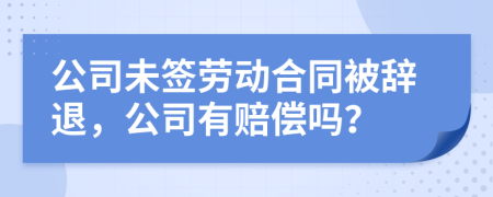 公司未簽勞動合同被辭退，公司有賠償嗎？