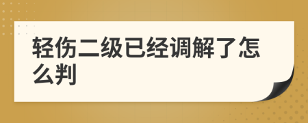 輕傷二級已經(jīng)調(diào)解了怎么判