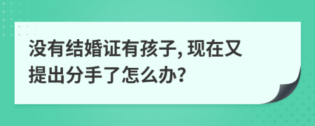 沒(méi)有結(jié)婚證有孩子, 現(xiàn)在又提出分手了怎么辦？