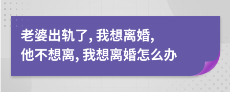 老婆出軌了, 我想離婚, 他不想離, 我想離婚怎么辦
