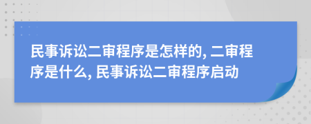 民事訴訟二審程序是怎樣的, 二審程序是什么, 民事訴訟二審程序啟動