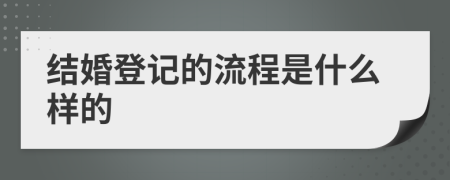 結(jié)婚登記的流程是什么樣的