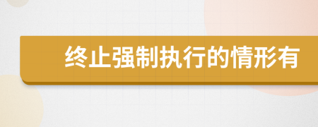 終止強(qiáng)制執(zhí)行的情形有