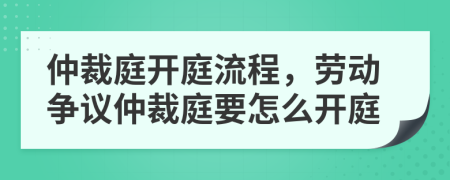 仲裁庭开庭流程，劳动争议仲裁庭要怎么开庭