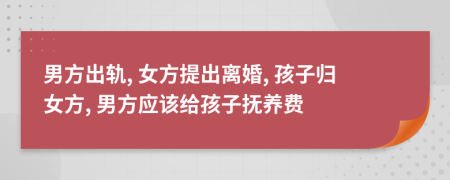 男方出軌, 女方提出離婚, 孩子歸女方, 男方應(yīng)該給孩子撫養(yǎng)費(fèi)