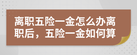 離職五險(xiǎn)一金怎么辦離職后，五險(xiǎn)一金如何算