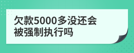 欠款5000多沒還會被強(qiáng)制執(zhí)行嗎