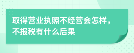 取得營(yíng)業(yè)執(zhí)照不經(jīng)營(yíng)會(huì)怎樣，不報(bào)稅有什么后果